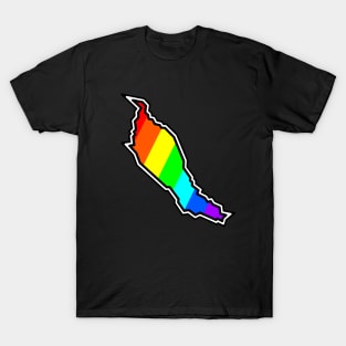 Denman Island Rainbow Colourful Silhouette - Keep Denman Weird Gift - Denman Island T-Shirt